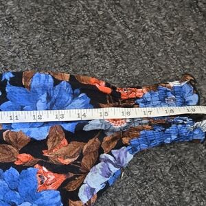 Zara | Tops | Zara Blue And Brown Floral Blouse | Poshmark